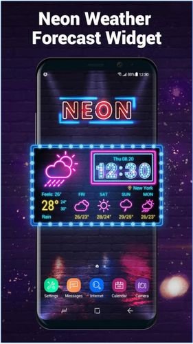 download Neon weather forecast widget apk